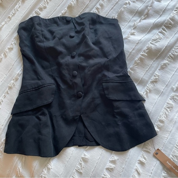 NWT Reformation Tonya Top in Black Size 6 - Strapless Tube Top - Picture 14 of 14
